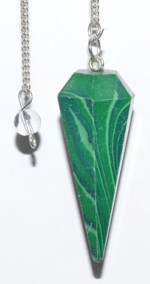 6-sided Malachite pendulum (image for) 6-sided Malachite pendulum